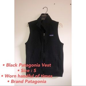 Black Patagonia Sweater Vest